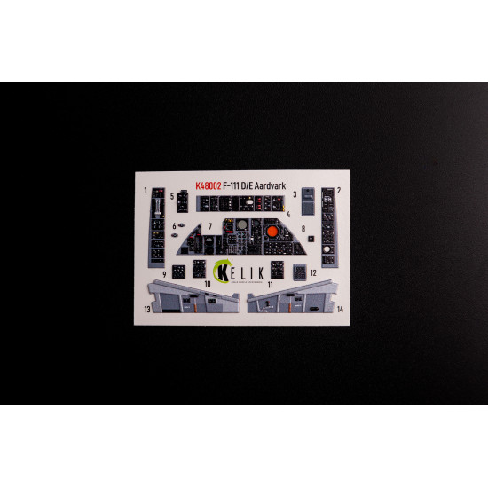 Kelik K48002 1/48 F 111 D E Aardvark Interior 3d Decals For Hobbyboss Kit