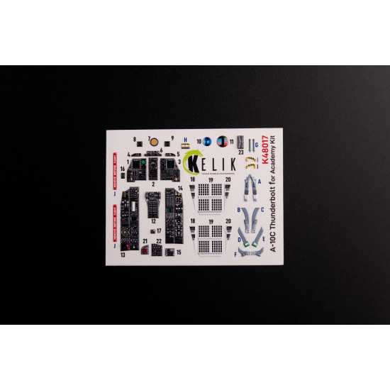 Kelik K48017 1/48 A 10c Thunderbolt Interior 3d Decals For Academy Kit