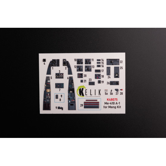 Kelik K48075 1/48 Messerschmitt Me 410 A1 Interior 3d Decals For Meng Model Kit