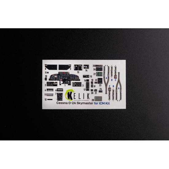 Kelik K48079 1/48 O 2a Skymaster Interior 3d Decals Small Version For Icm Kit