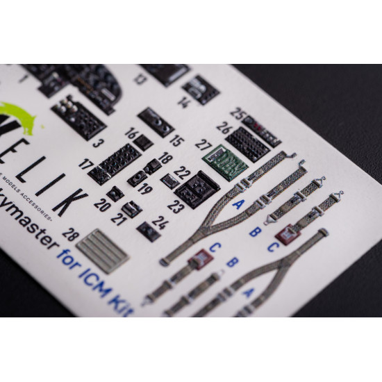 Kelik K48079 1/48 O 2a Skymaster Interior 3d Decals Small Version For Icm Kit