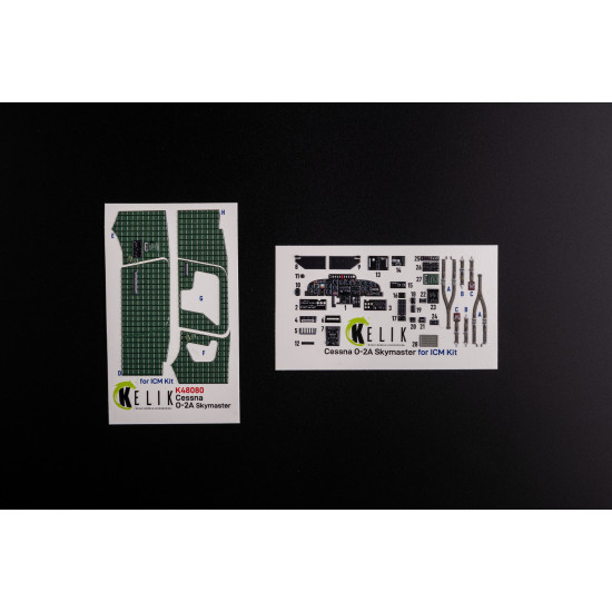 Kelik K48081 1/48 O2a Skymaster Interior 3d Decals Green Decoration Type For Icm Kit