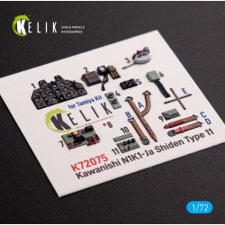 Kelik K72075 1/72 N1k1 Ja Shiden Type 11 Interior 3d Decals For Tamiya Kit