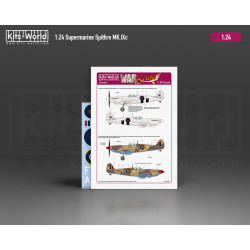 Kits World Kw124003 1/24 Decal And Mask Supermarine Spitfire Mk Ixc For Airfix