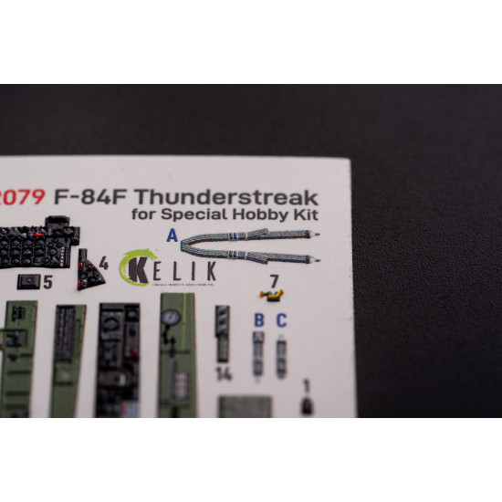 Kelik K72079 1/72 F 84f Thunderstreak Interior 3d Decals For Special Hobby Kit