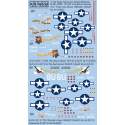 Kits World Kw144026 1/144 Decal For B-25j Mitchells Accessories For Aircraft