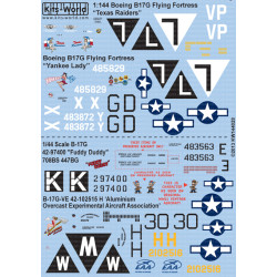 Kits World Kw144028 1/144 Decal B-17g Flying Fortress Accessories For Aircraft