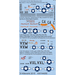 Kits World Kw144050 1/144 Decal For North American Mustang P-51 Accessories Kit