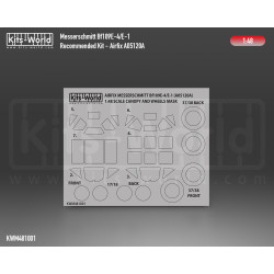 Kits World Kwm48-1001 1/48 Mask For Messerschmitt Bf109e-1/E-3/E-4 For Airfix