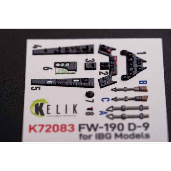 Kelik K72083 1/72 Fw 190 D 9 Interior 3d Decals For Ibg Models Kit