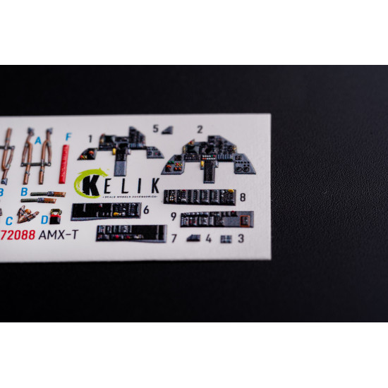 Kelik K72088 1/72 Amx T Interior 3d Decals For Italeri Kit