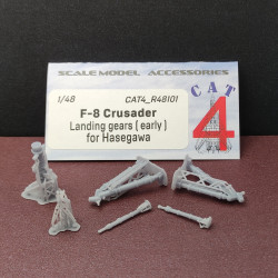 Cat4-r48101 1/48 F 8 Crusader Landing Gear Early For Hasegawa Accessories Kit