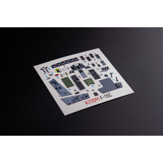 Kelik K72091 1/72 F 15c Interior 3d Decals For Finemolds Kit