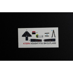 Kelik K72094 1/72 Vought F7u 3m Cutlass Interior 3d Decals For Fujimi Kit