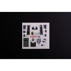 Kelik K72096 1/72 F 16c Interior 3d Decals For Hasegawa Kit