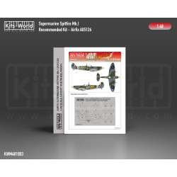 Kits World Kwm48-1003 1/48 Mask For Supermarine Spitfire Mk.i Canopy/Wheels For Airfix A05126