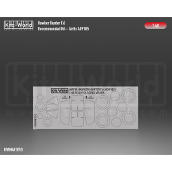 Kits World Kwm48-1010 1/48 Mask For Hawker Hunter F.6 Canopy/Wheels Airfix A09185