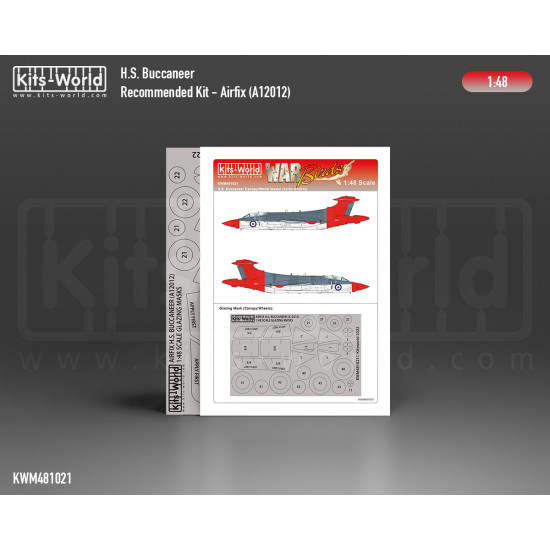 Kits World Kwm48-1021 1/48 Mask H.s. Blackburn Buccaneer Canopy/Wheel For Airfix A12012