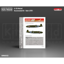 Kits World Kwm48-1023 1/48 Mask For B-25g Mitchell Canopy/Wheel For Italeri 2787