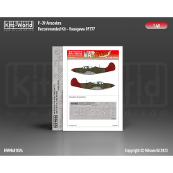 Kits World Kwm48-1024 1/48 Mask For Bell P-39 Airacobra Canopy/Wheel Hasegawa 09777