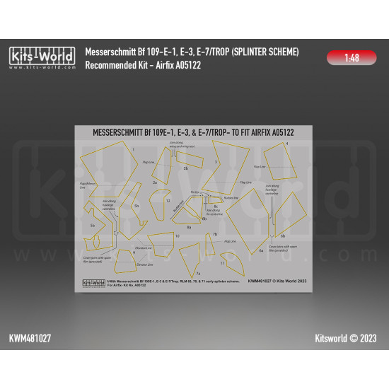 Kits World Kwm48-1024 1/48 Mask For Bell P-39 Airacobra Canopy/Wheel Hasegawa 09777