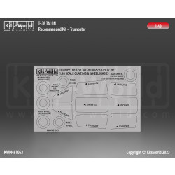 Kits World Kwm48-1043 1/48 Mask T-38 Talon Canopy/Wheel Trumpeter 02876 02877