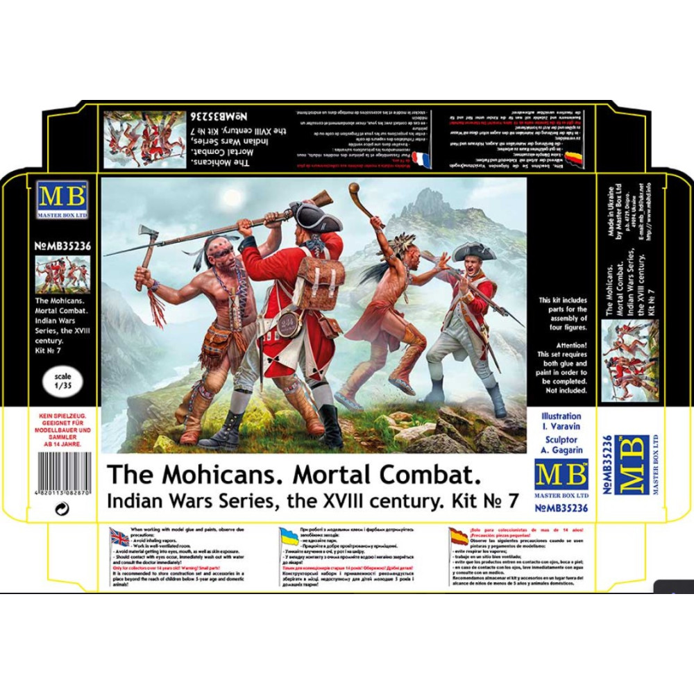 Master Box 1/35 Scale Indian Wars Series Plastic Model Kit Bundle - 3 Kits (XVIII Century)