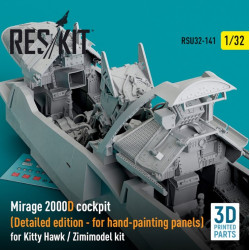 Reskit Rsu32-0141 1/32 Mirage 2000d Cockpit Detailed Edition For Kitty Hawk Zimimodel Kit 3d Printed