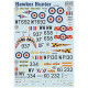 Print Scale 72-464 1/72 Decal For Hawker Hunter F.1 F.6