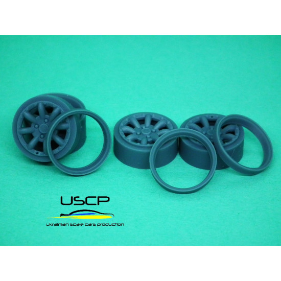 Uscp 24p181 1/24 Resin Wheels 13 Inch Jbw Superlight 2 Mini Cooper Hasegawa