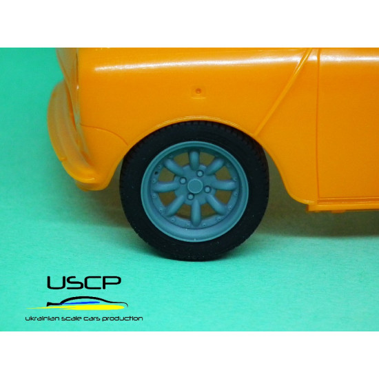 Uscp 24p181t 1/24 Resin Wheels 13 Inch And Tires Jbw Superlight 2 Mini Cooper Hasegawa Aoshima Fujimi Tamiya