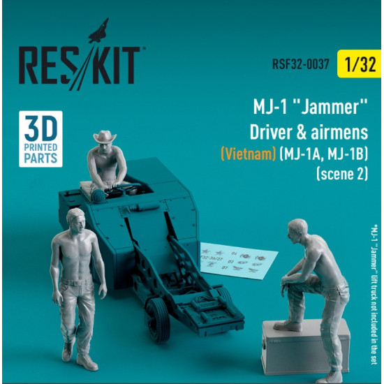 Reskit Rsf32-0037 1/32 Mj 1 Jammer Driver Airmens Vietnam Mj 1a Mj 1b Scene 2 3 Pcs 3d Printed