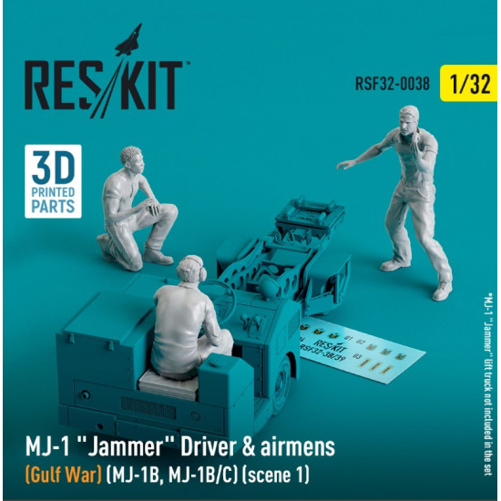 Reskit Rsf32-0038 1/32 Mj1 Jammer Driver Airmens Gulf War Mj1b Mj 1bc Scene 1 3 Pcs 3d Printed