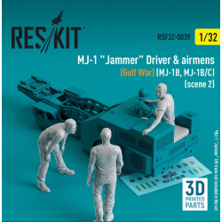 Reskit Rsf32-0039 1/32 Mj1 Jammer Driver Airmens Gulf War Mj 1b Mj 1bc Scene 2 3 Pcs 3d Printed