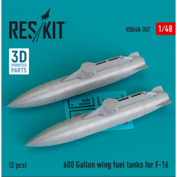 Reskit Rsu48-0357 1/48 600 Gallon Wing Fuel Tanks For F16 2 Pcs 3d Printed