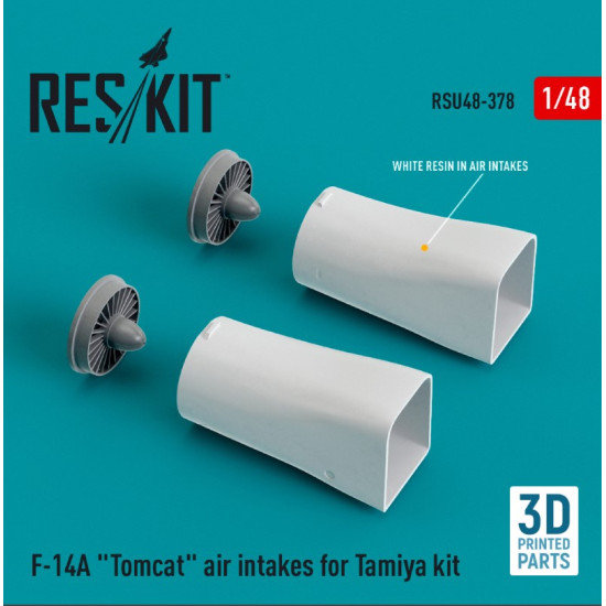 Reskit Rsu48-0378 1/48 F 14a Tomcat Air Intakes For Tamiya Kit 3d Printed