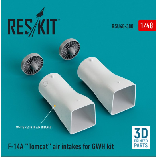 Reskit Rsu48-0380 1/48 F 14a Tomcat Air Intakes For Gwh Kit 3d Printed