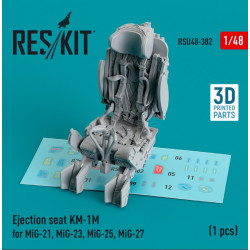 Reskit Rsu48-0382 1/48 Ejection Seat Km1m For Mig21 Mig23 Mig25 Mig27 1 Pcs 3d Printed
