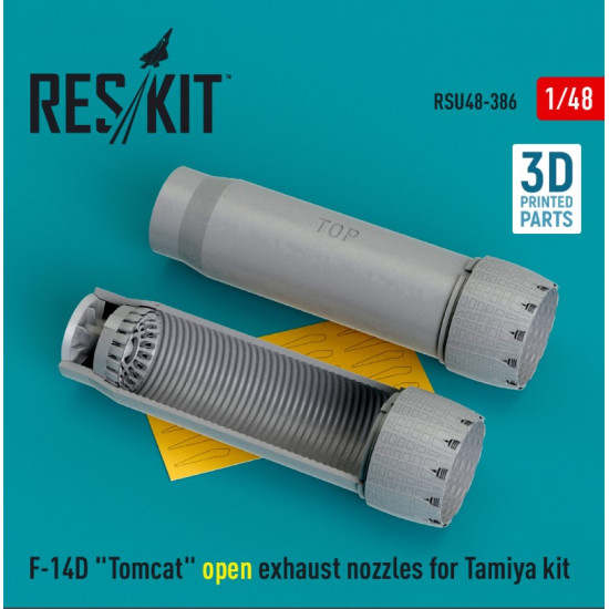 Reskit Rsu48-0386 1/48 F14d Tomcat Open Exhaust Nozzles For Tamiya Kit 3d Printed