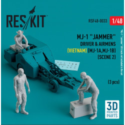 Reskit Rsf48-0033 1/48 Mj1 Jammer Driver Airmens Vietnam Mj 1a Mj 1b Scene 2 3 Pcs 3d Printed