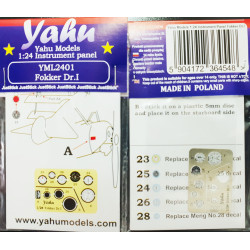 Yahu Model Yml2401 1/24 Instrument Panel Fokker Dr.i Meng