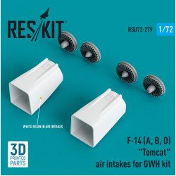 Reskit Rsu72-0279 1/72 F14 A B D Tomcat Air Intakes For Gwh Kit 3d Printed