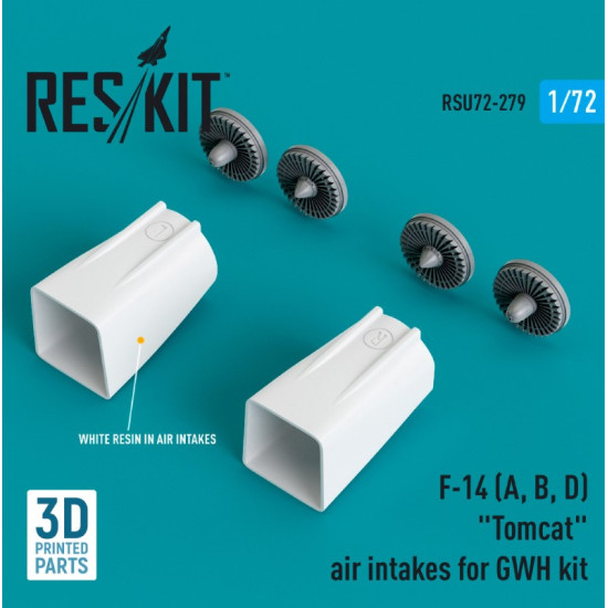 Reskit Rsu72-0279 1/72 F14 A B D Tomcat Air Intakes For Gwh Kit 3d Printed