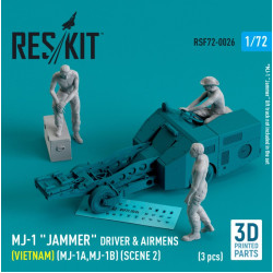Reskit Rsf72-0026 1/72 Mj1 Jammer Driver Airmens Vietnam Mj 1a Mj1b Scene2 3pcs 3d Printed