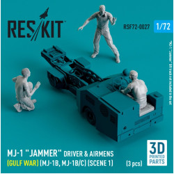 Reskit Rsf72-0027 1/72 Mj 1 Jammer Driver Airmens Gulf War Mj 1b Mj 1bc Scene1 3pcs 3d Printed