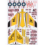 Cat4-d48007 1/48 Vought F8d Crusader Decal For Aircraft