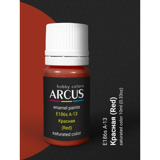 Arcus A186 Acrylic Paint A13 Red Saturated Color