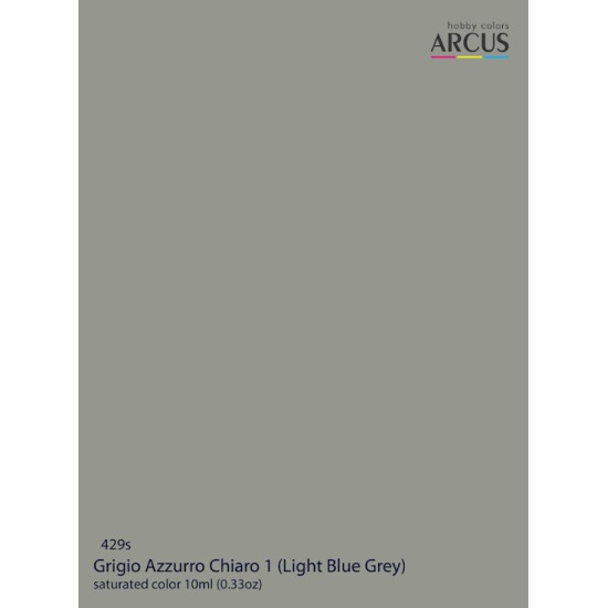 Arcus A429 Acrylic Paint Grigio Azzurro Chiaro 1 Light Blue Grey Saturated Color