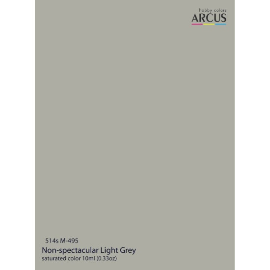 Arcus A514 Acrylic Paint M495 Non-spectacular Light Gray Saturated Color