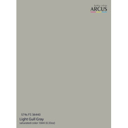 Arcus A574 Acrylic Paint Fs 36440 Light Gull Gray Saturated Color